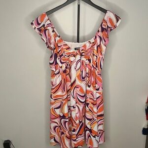 Express Colorful Abstract Dress